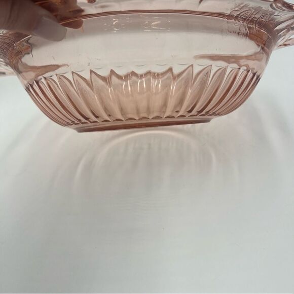 Mayfair Open Rose Depression Glass Serving Bowl - Picture 6 of 12